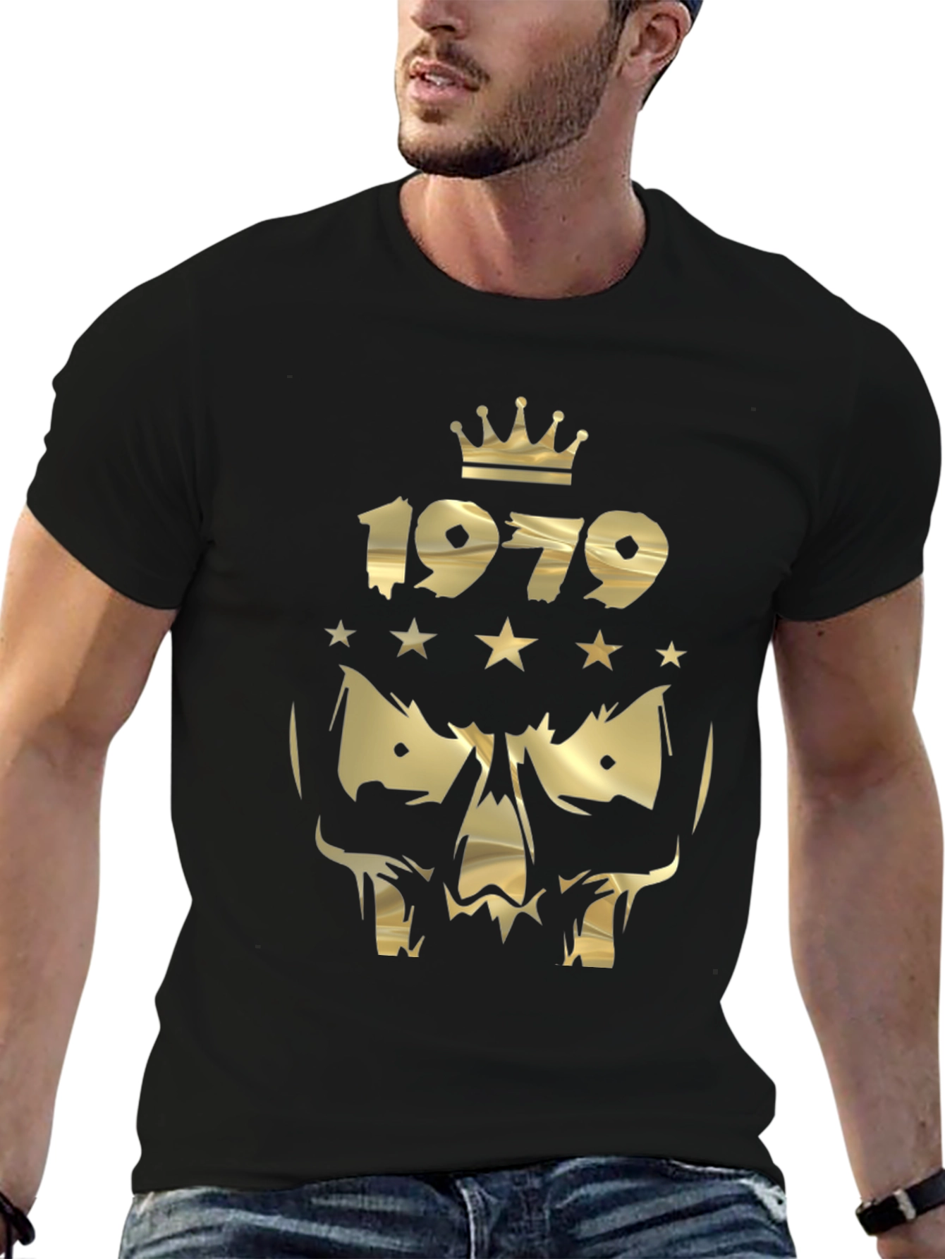 1979 Crown Skull Graphic T-Shirt - Black