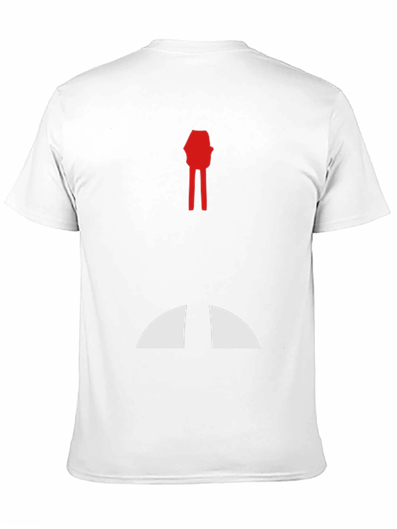 Abstract Red & White Graphic Print Black T-Shirt