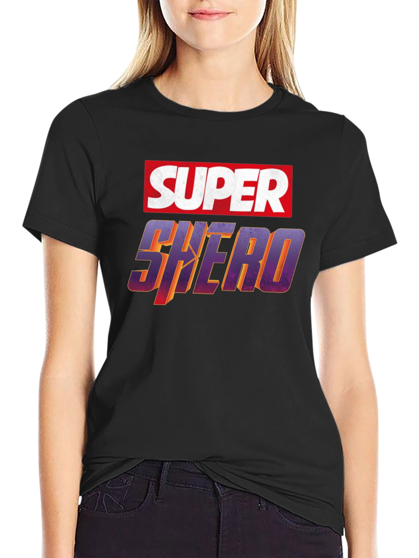 Super Shero Black T-Shirt