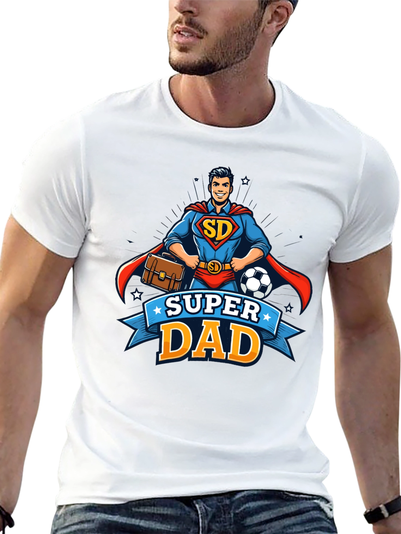 Super Dad Superhero Graphic T-Shirt - Fathers Day Gift