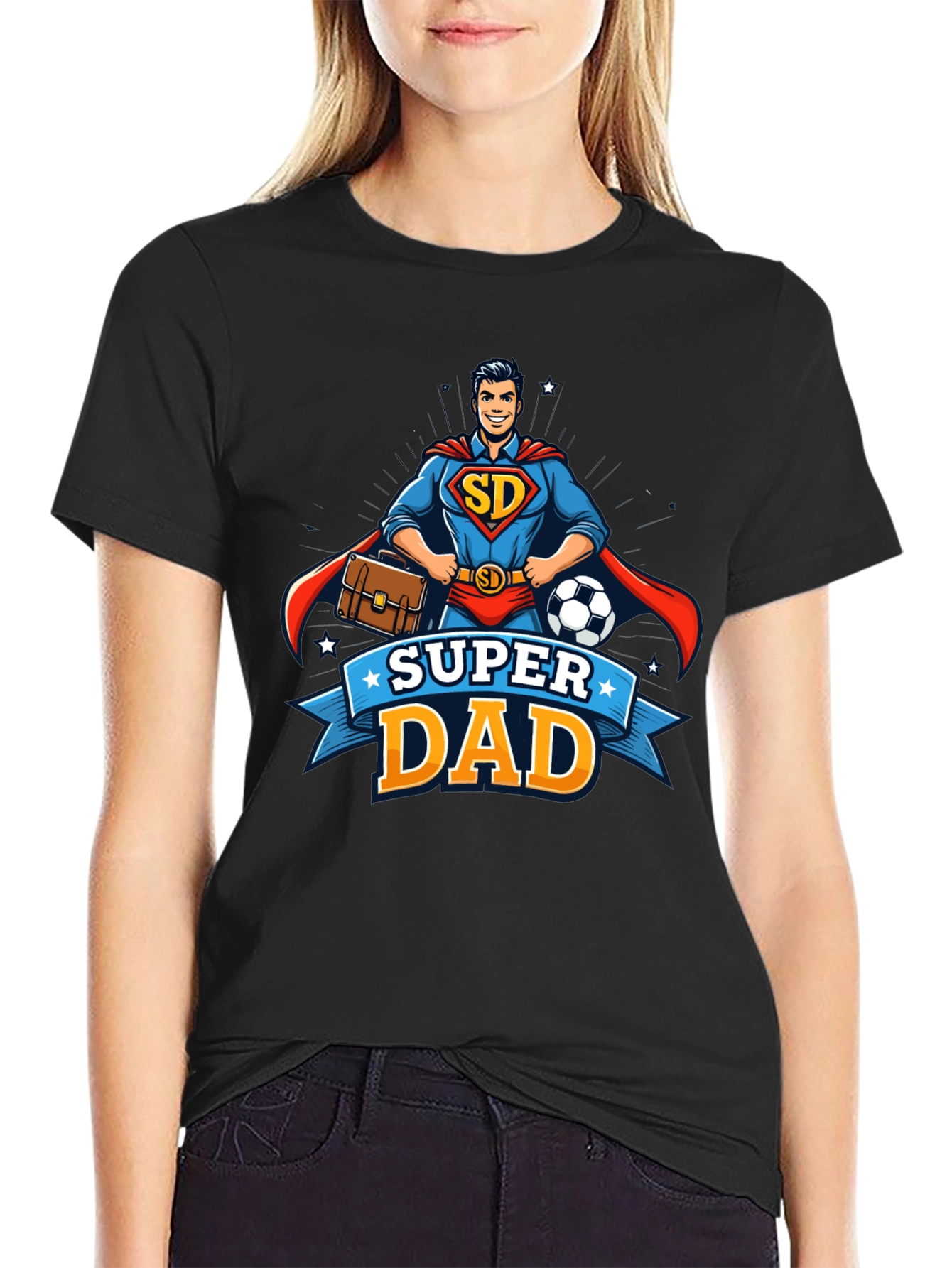Super Dad Superhero Graphic T-Shirt - Fathers Day Gift