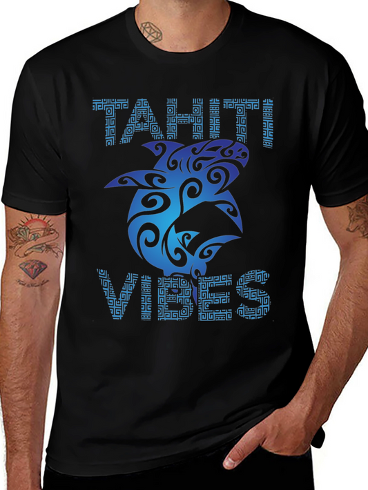 Tahiti Vibes Graphic Tee - Black