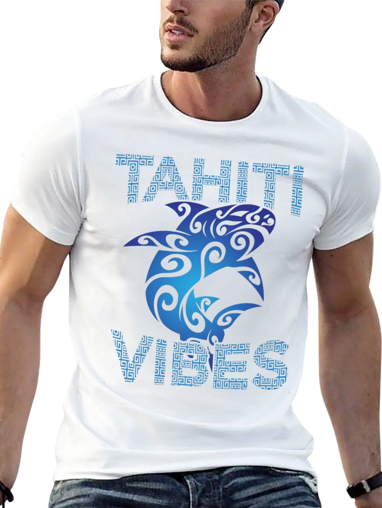 Tahiti Vibes Graphic Tee - Black