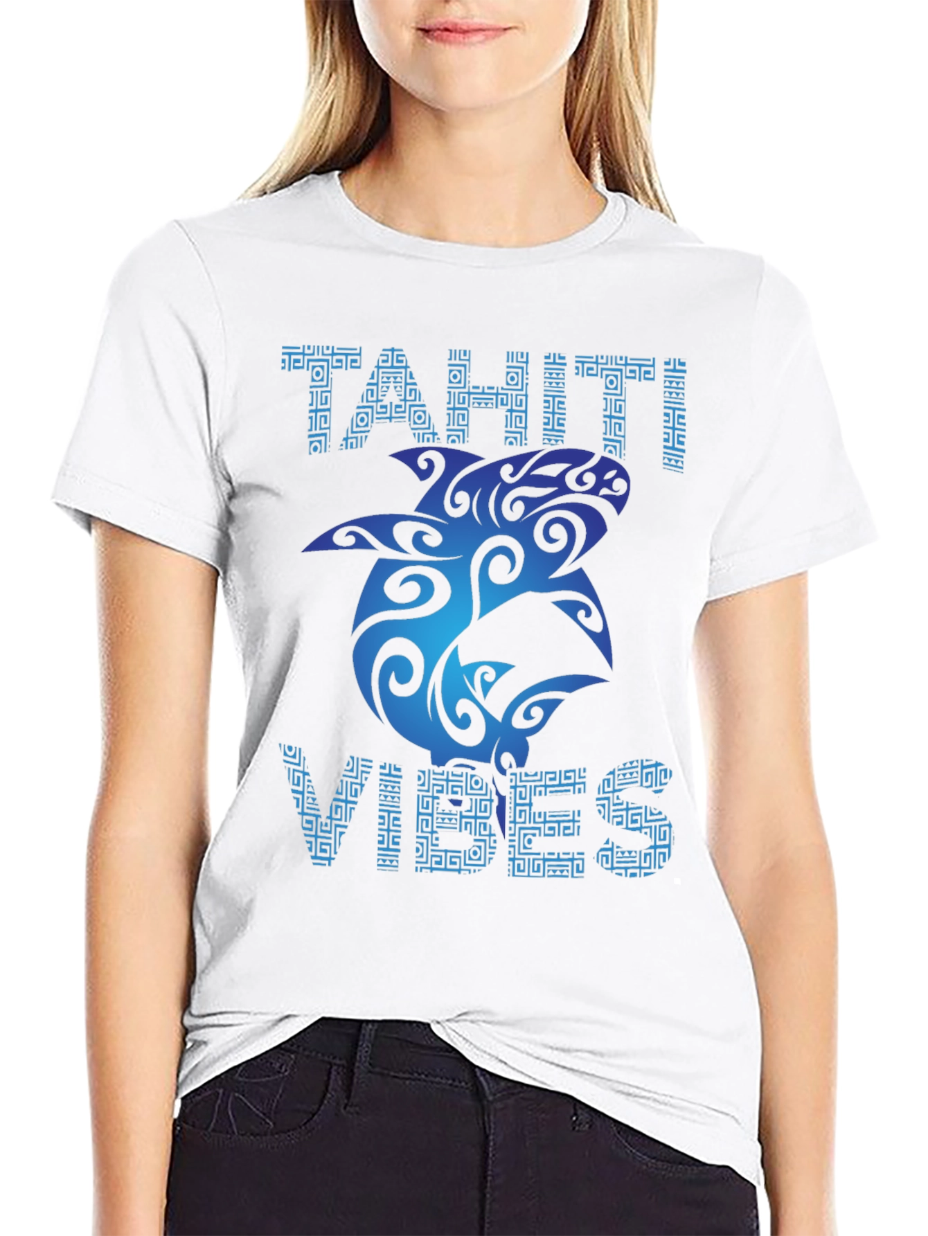 Tahiti Vibes Graphic Tee - Black