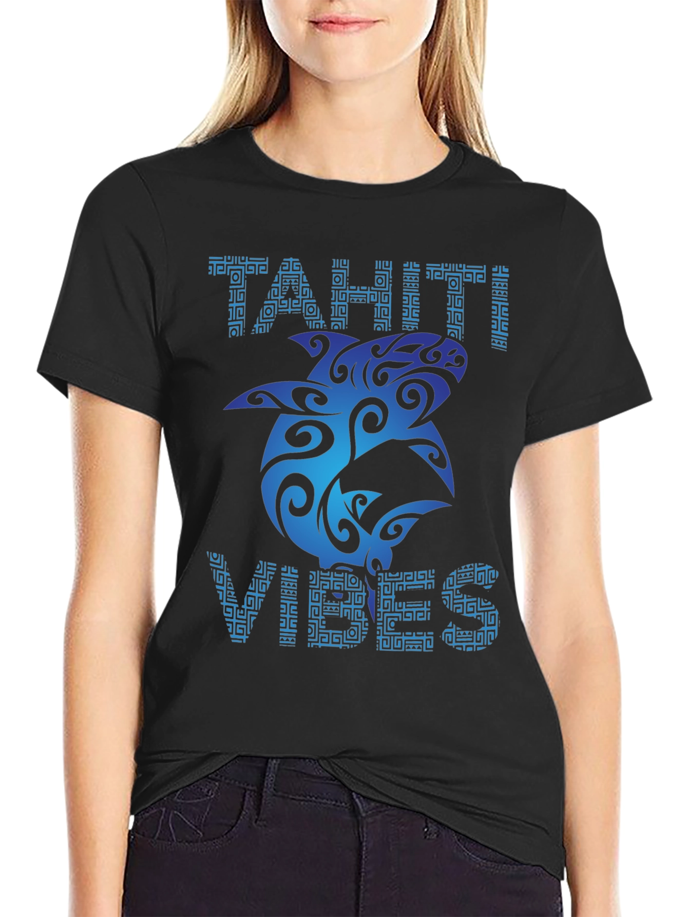 Tahiti Vibes Graphic Tee - Black