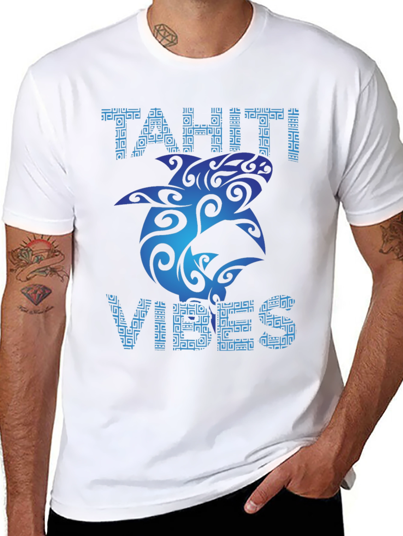 Tahiti Vibes Graphic Tee - Black