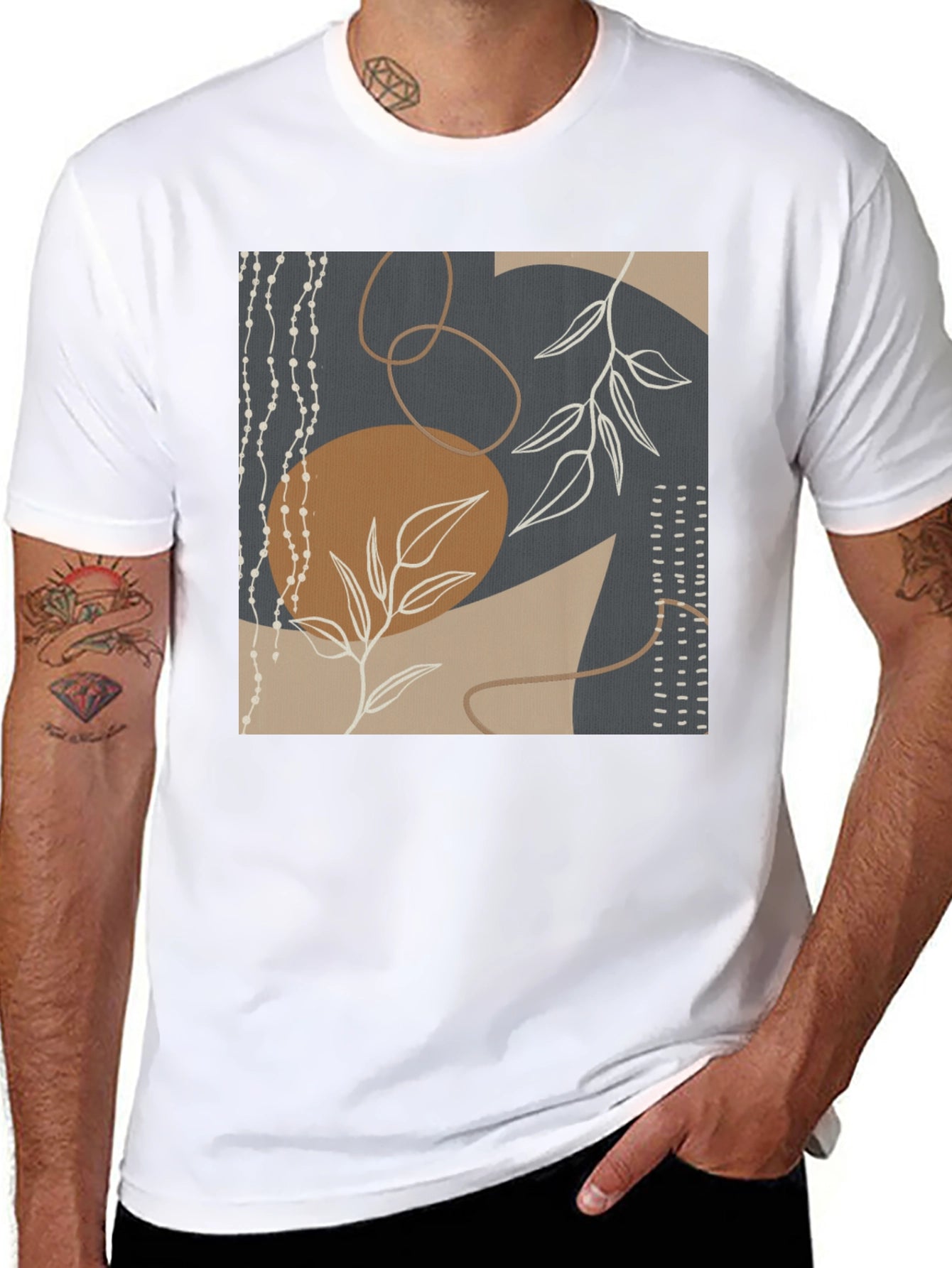 Abstract Art Graphic Tee - Modern Casual Style
