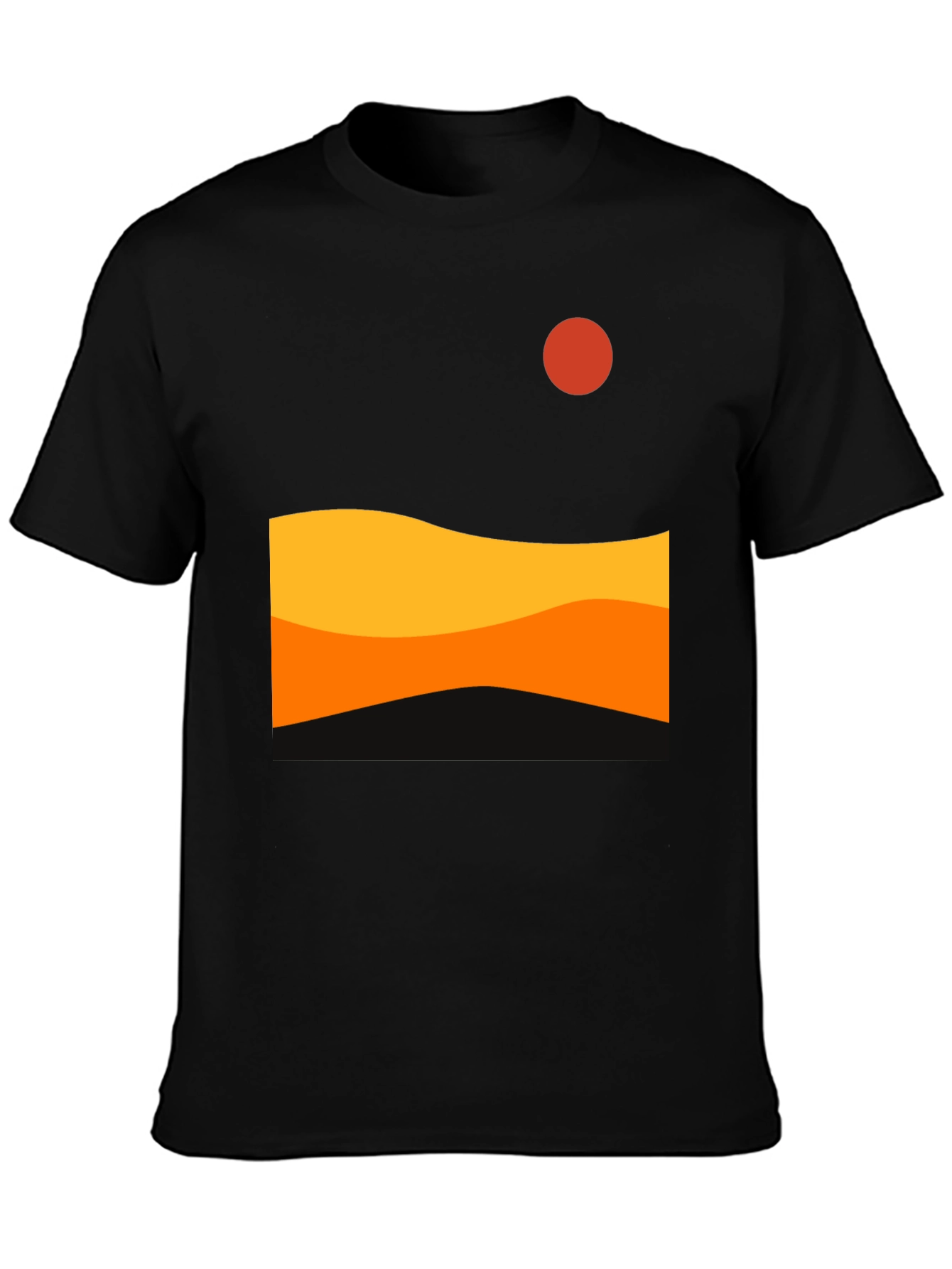 Sunset Wave Graphic Tee - Modern Design