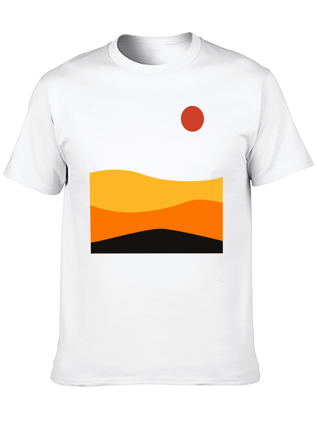 Sunset Wave Graphic Tee - Modern Design