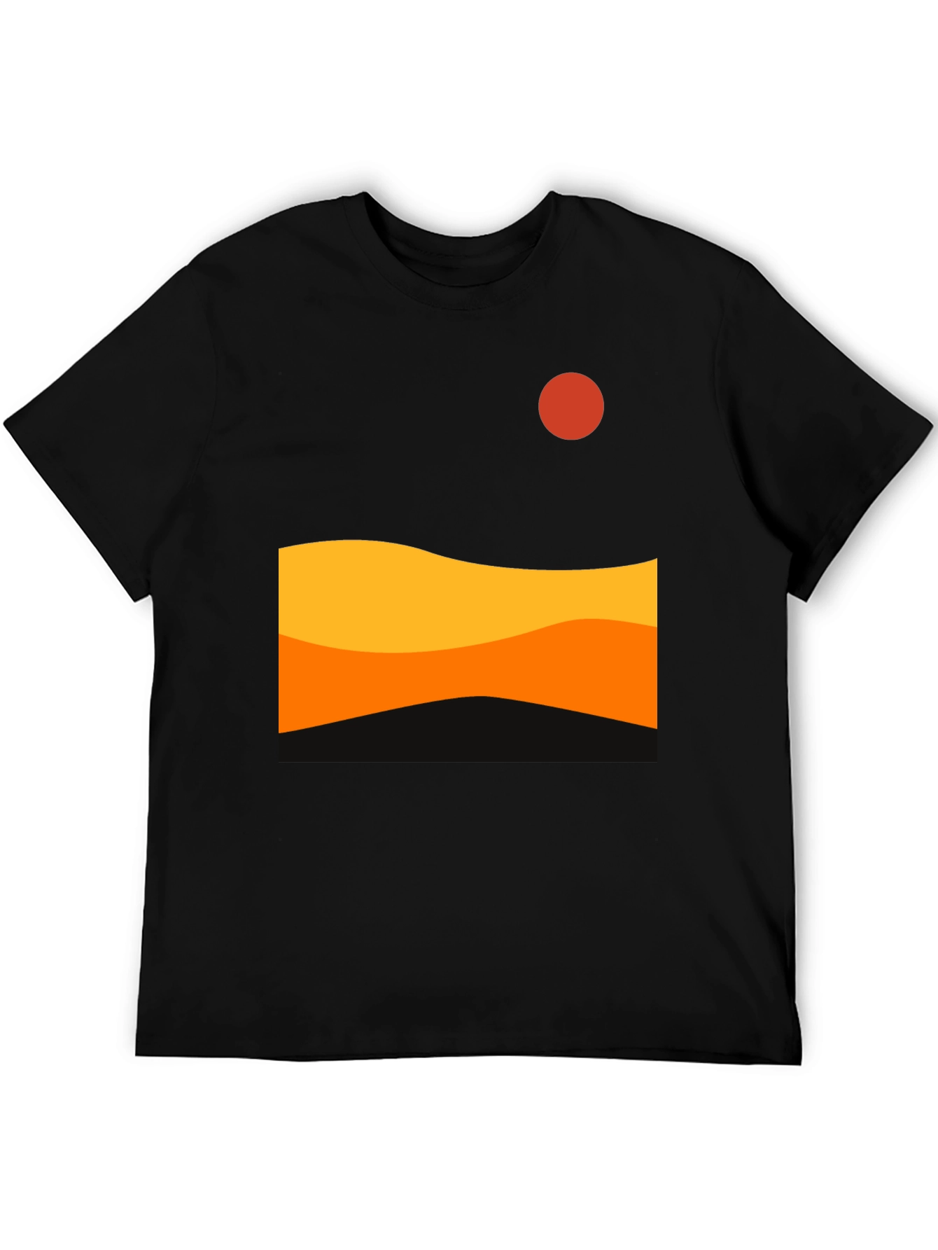 Sunset Wave Graphic Tee - Modern Design