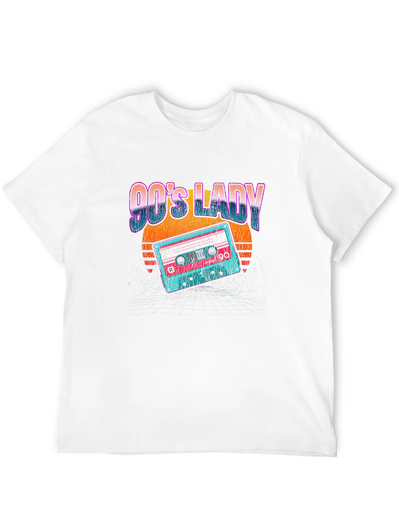 90s Lady Retro Cassette Graphic Tee