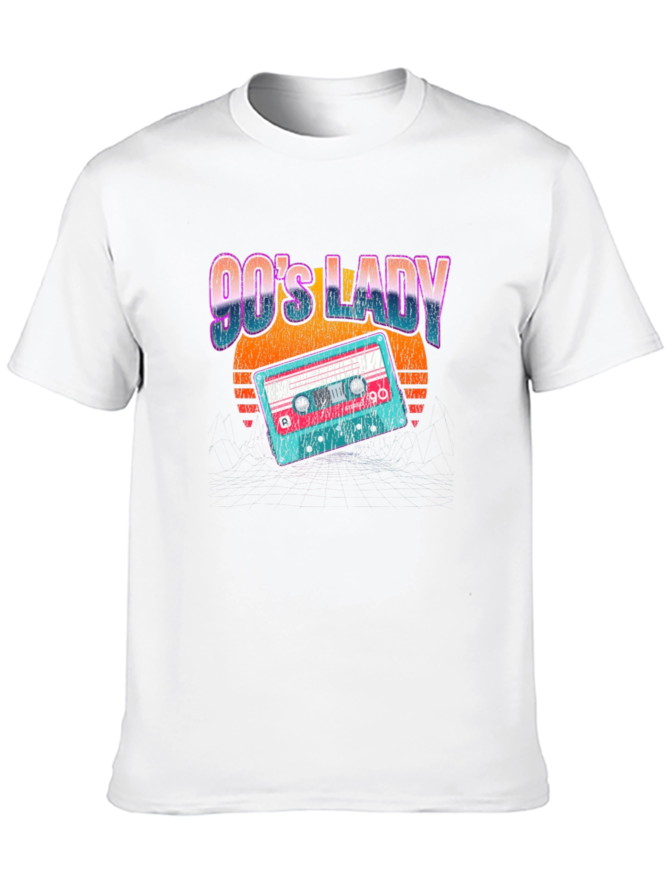 90s Lady Retro Cassette Graphic Tee