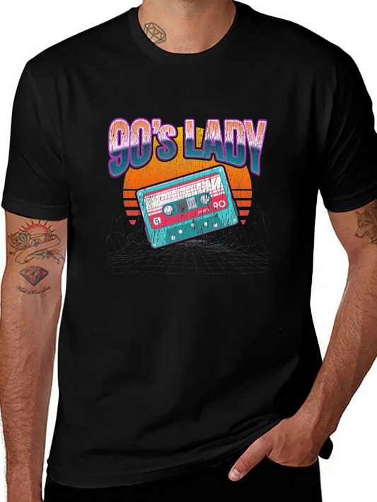 90s Lady Retro Cassette Graphic Tee