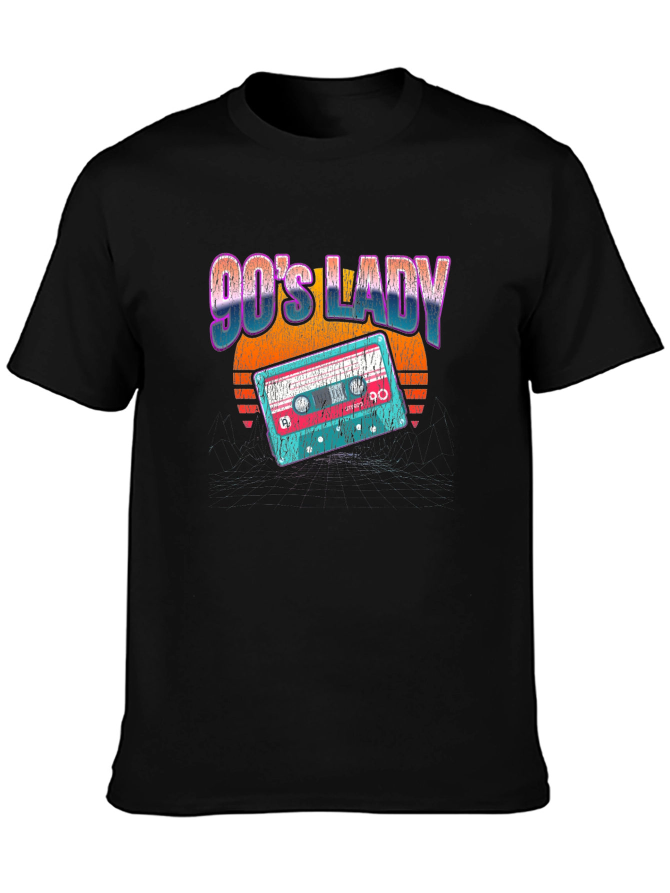 90s Lady Retro Cassette Graphic Tee