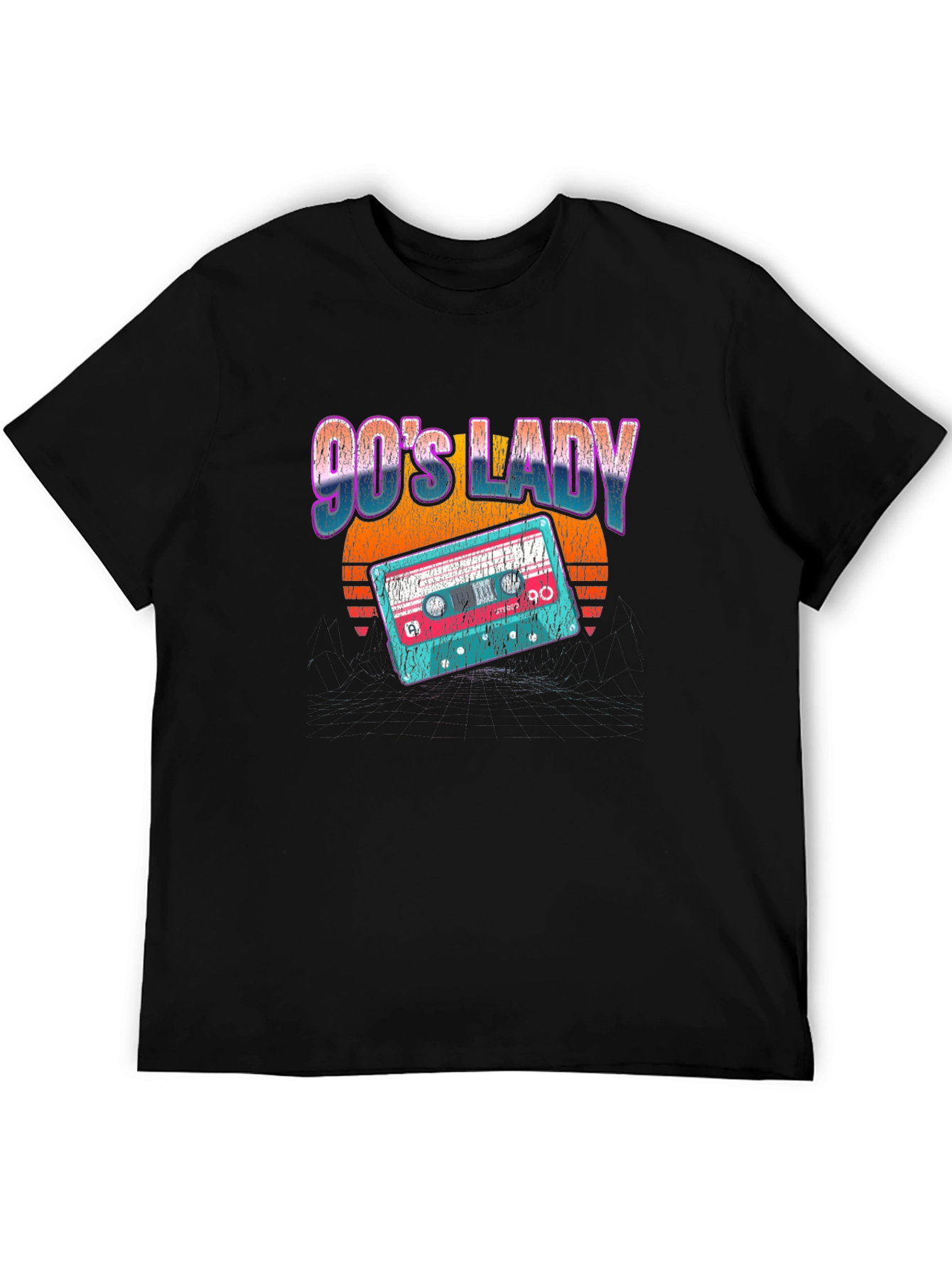90s Lady Retro Cassette Graphic Tee