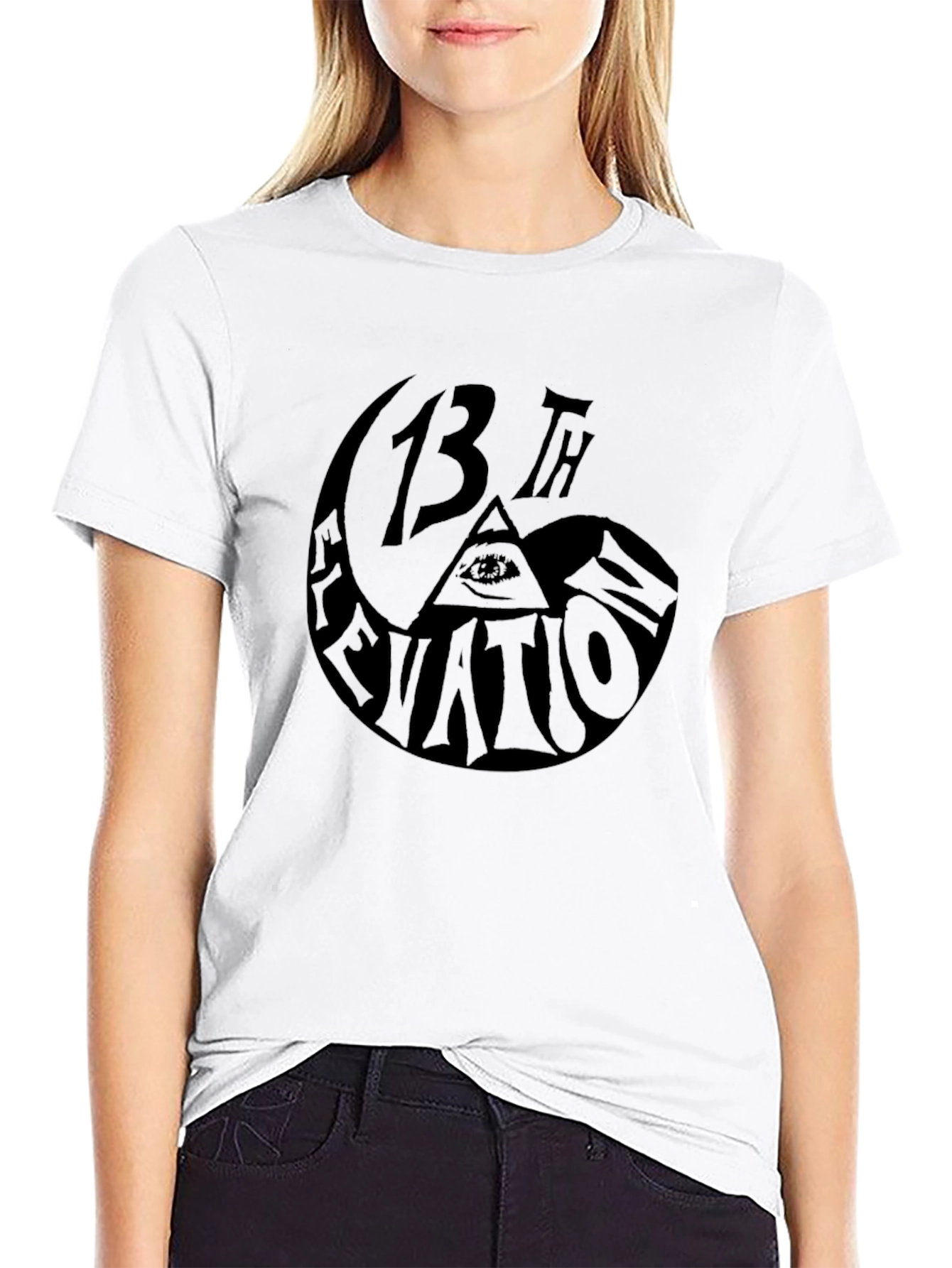 13th Elevation Graphic Print T-Shirt - Black