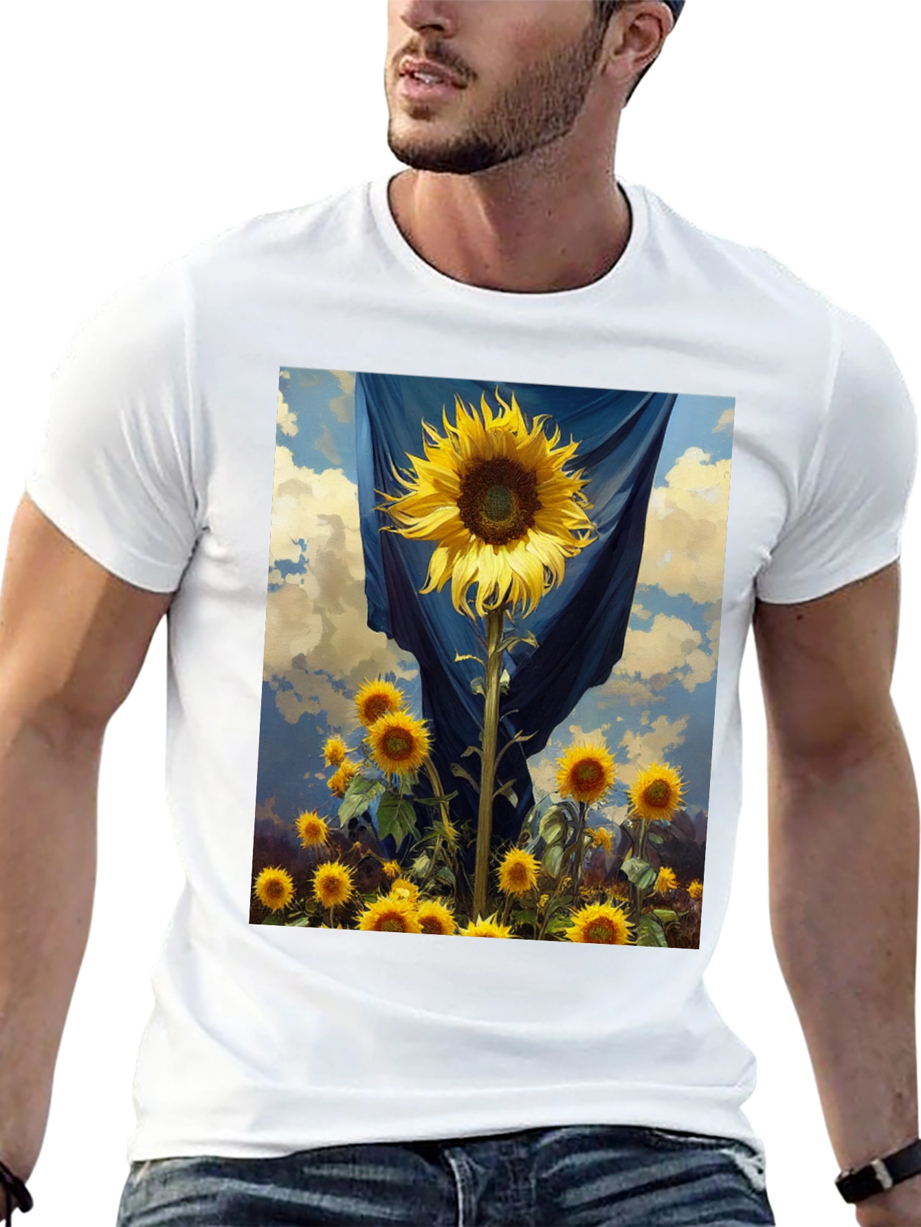 Sunflower Field Graphic Tee - Stylish Comfort