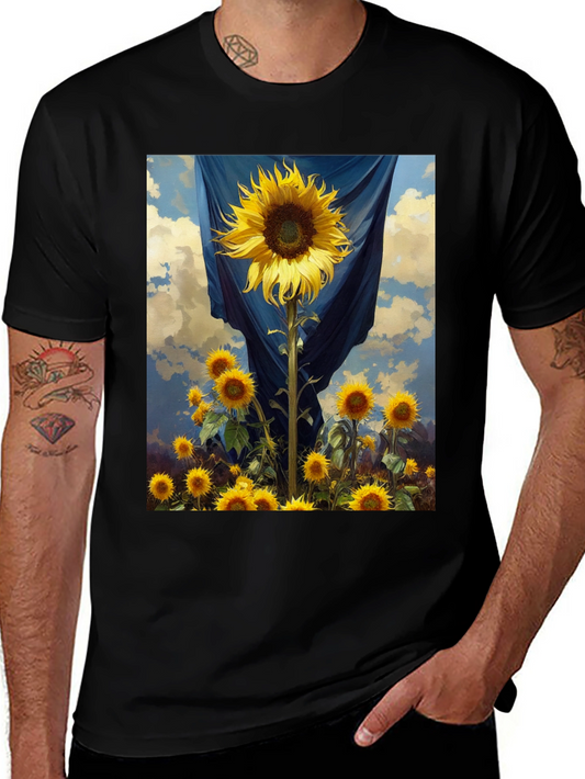 Sunflower Field Graphic Tee - Stylish Comfort