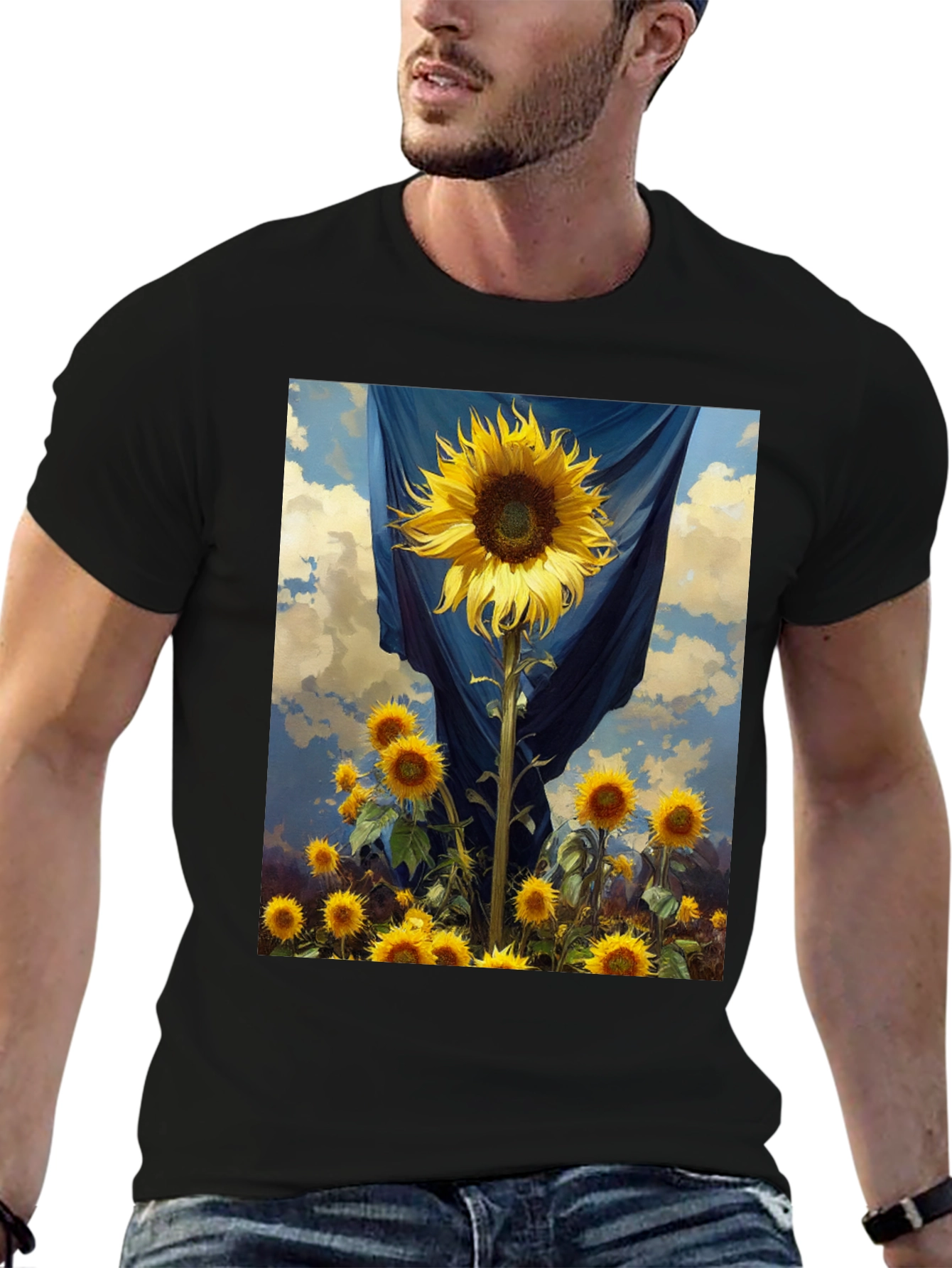 Sunflower Field Graphic Tee - Stylish Comfort