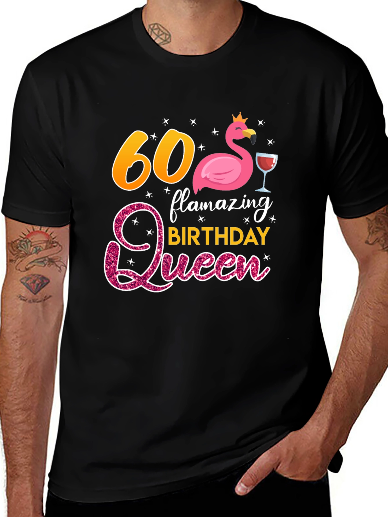 60th Birthday Flamazing Queen Graphic T-Shirt