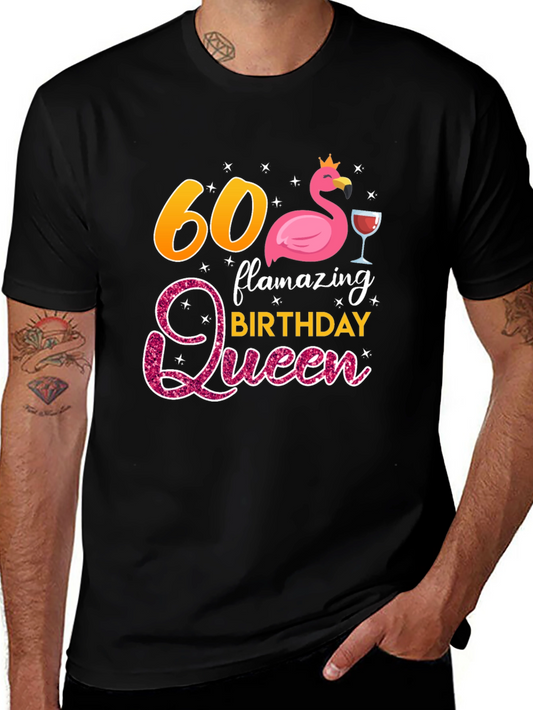60th Birthday Flamazing Queen Graphic T-Shirt