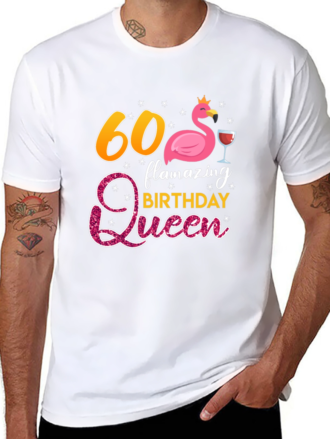 60th Birthday Flamazing Queen Graphic T-Shirt