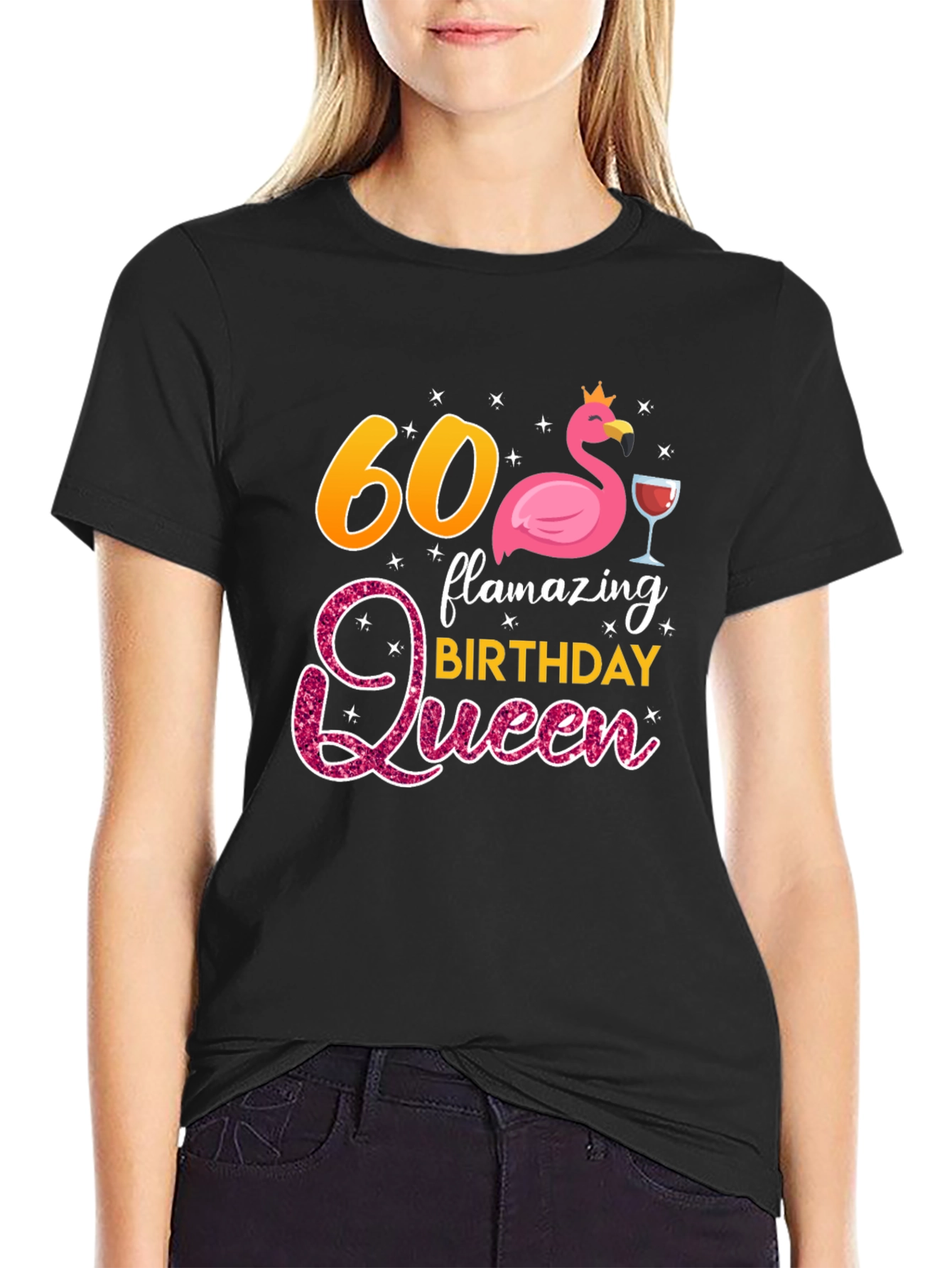 60th Birthday Flamazing Queen Graphic T-Shirt