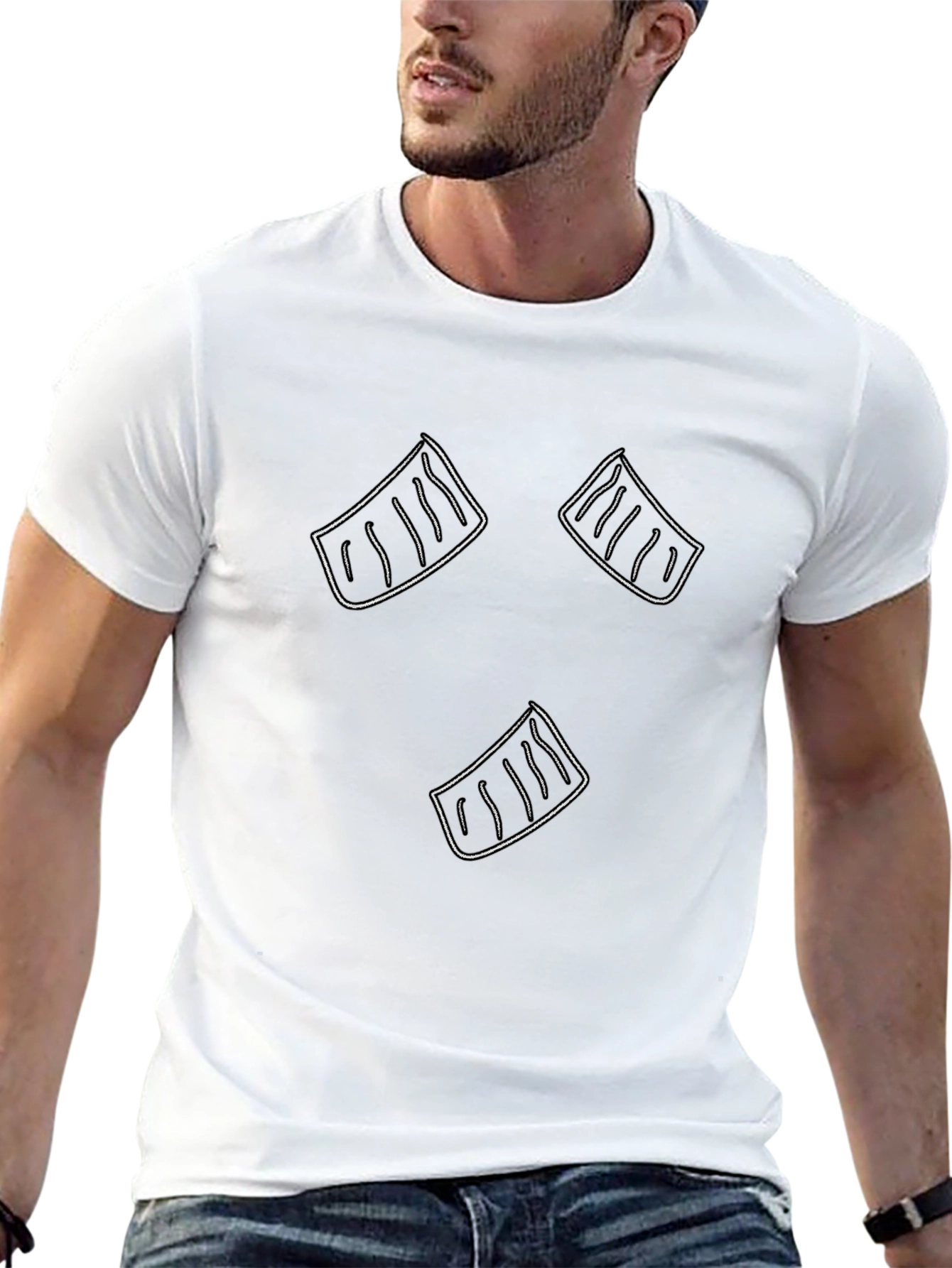 Abstract Graphic Print Black Casual T-Shirt