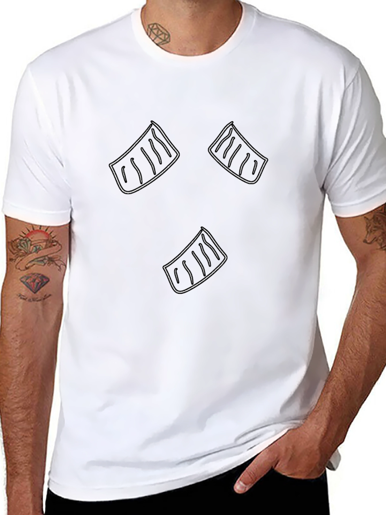 Abstract Graphic Print Black Casual T-Shirt