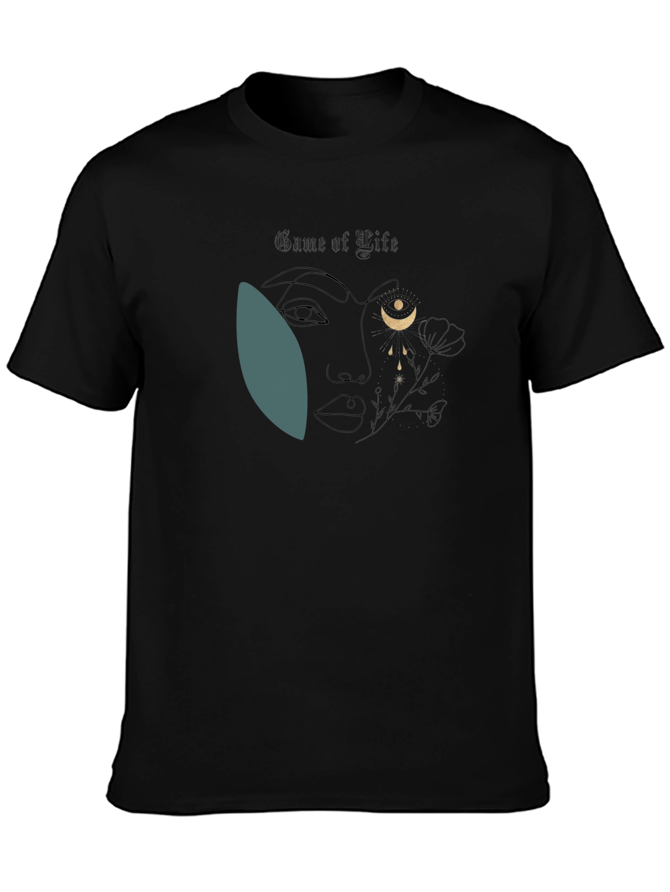 Abstract Moon Goddess Graphic Tee