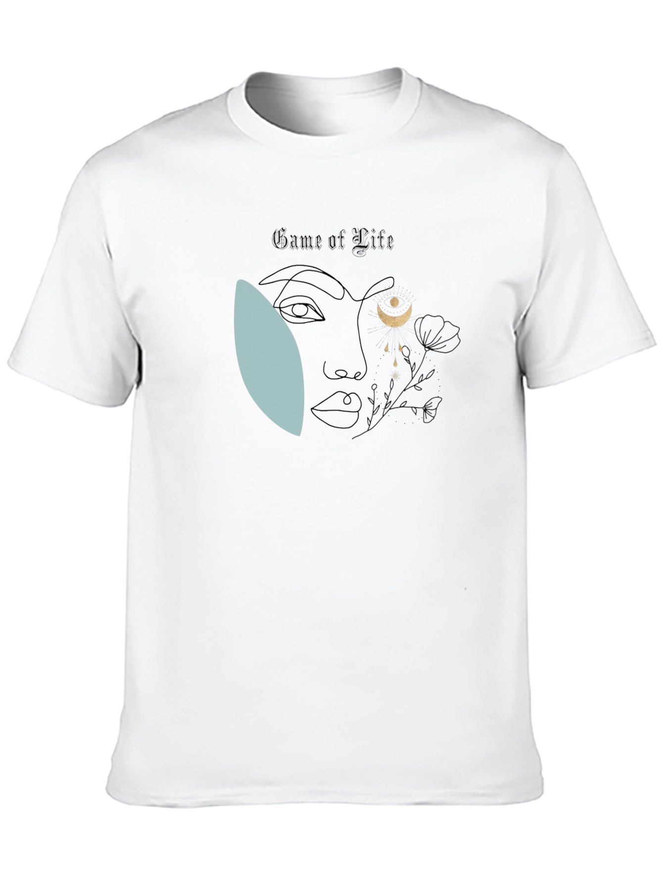 Abstract Moon Goddess Graphic Tee