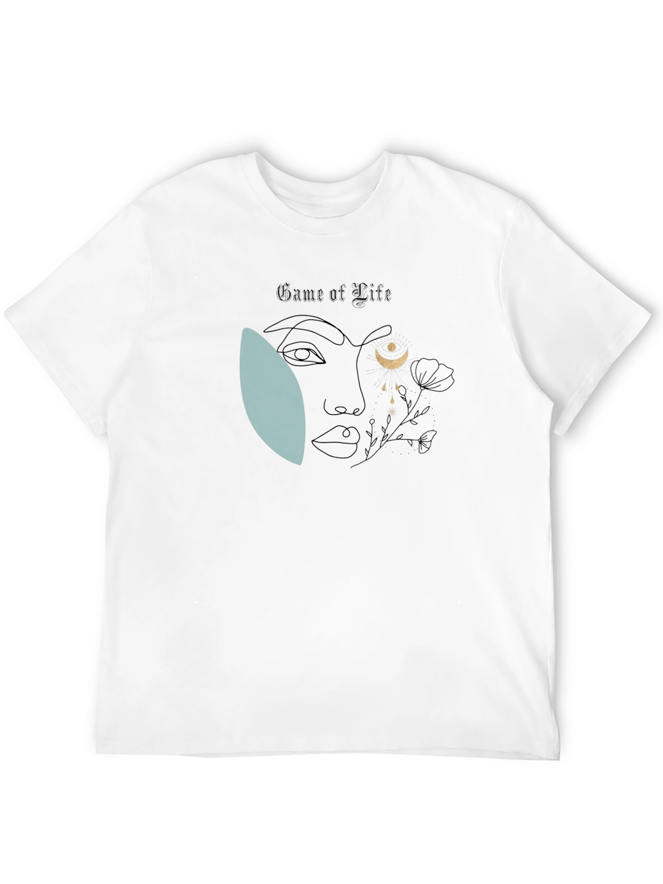 Abstract Moon Goddess Graphic Tee