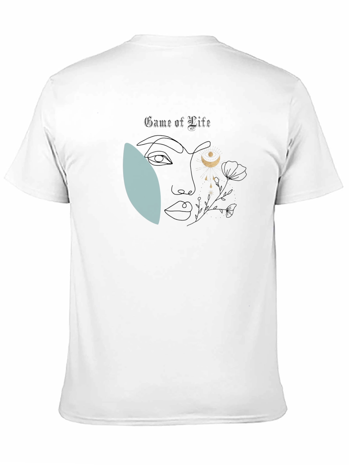 Abstract Moon Goddess Graphic Tee