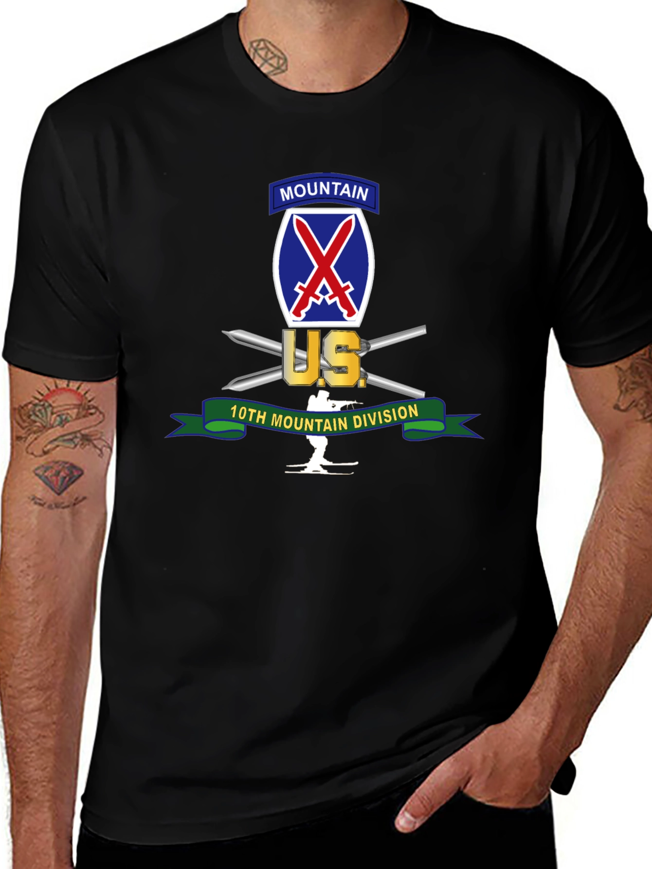 10th Mountain Division Graphic Tee - Black