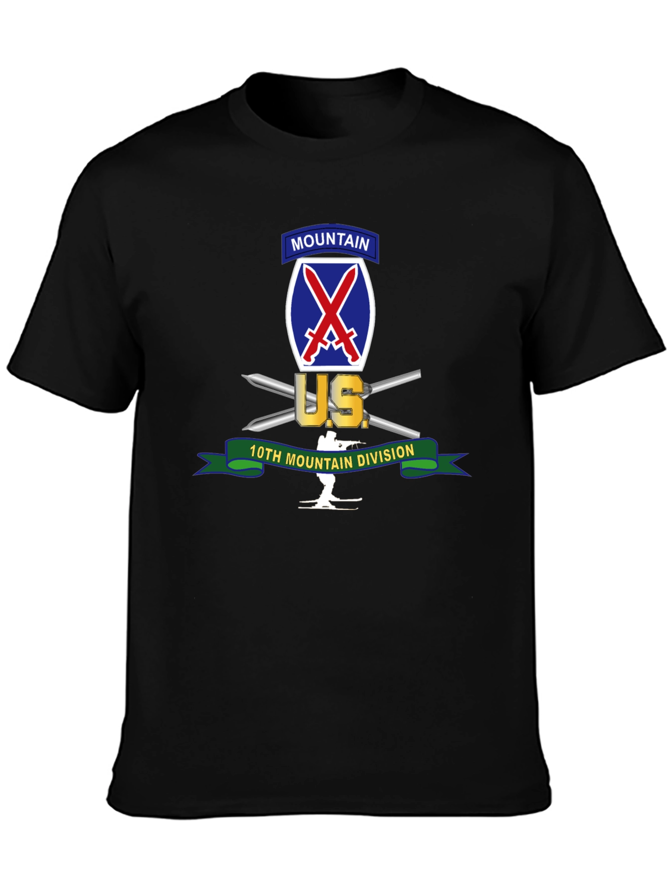 10th Mountain Division Graphic Tee - Black