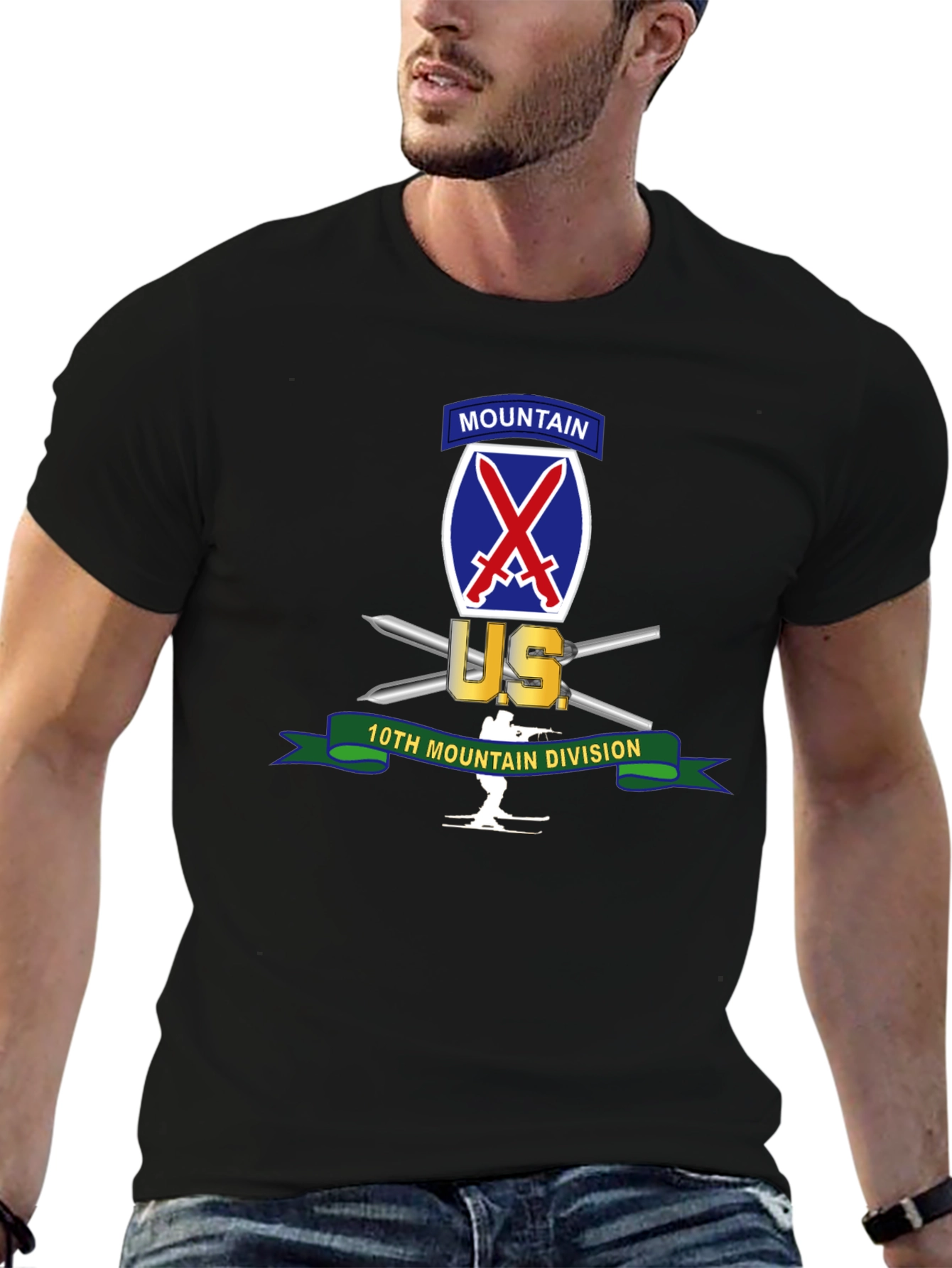 10th Mountain Division Graphic Tee - Black