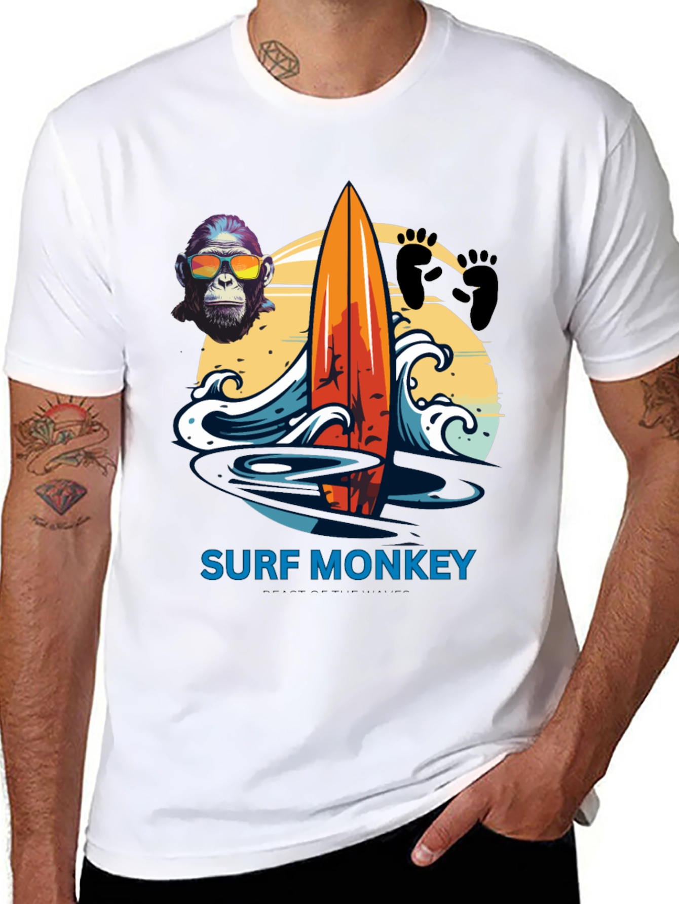 Surf Monkey Graphic Tee - Summer Vibes