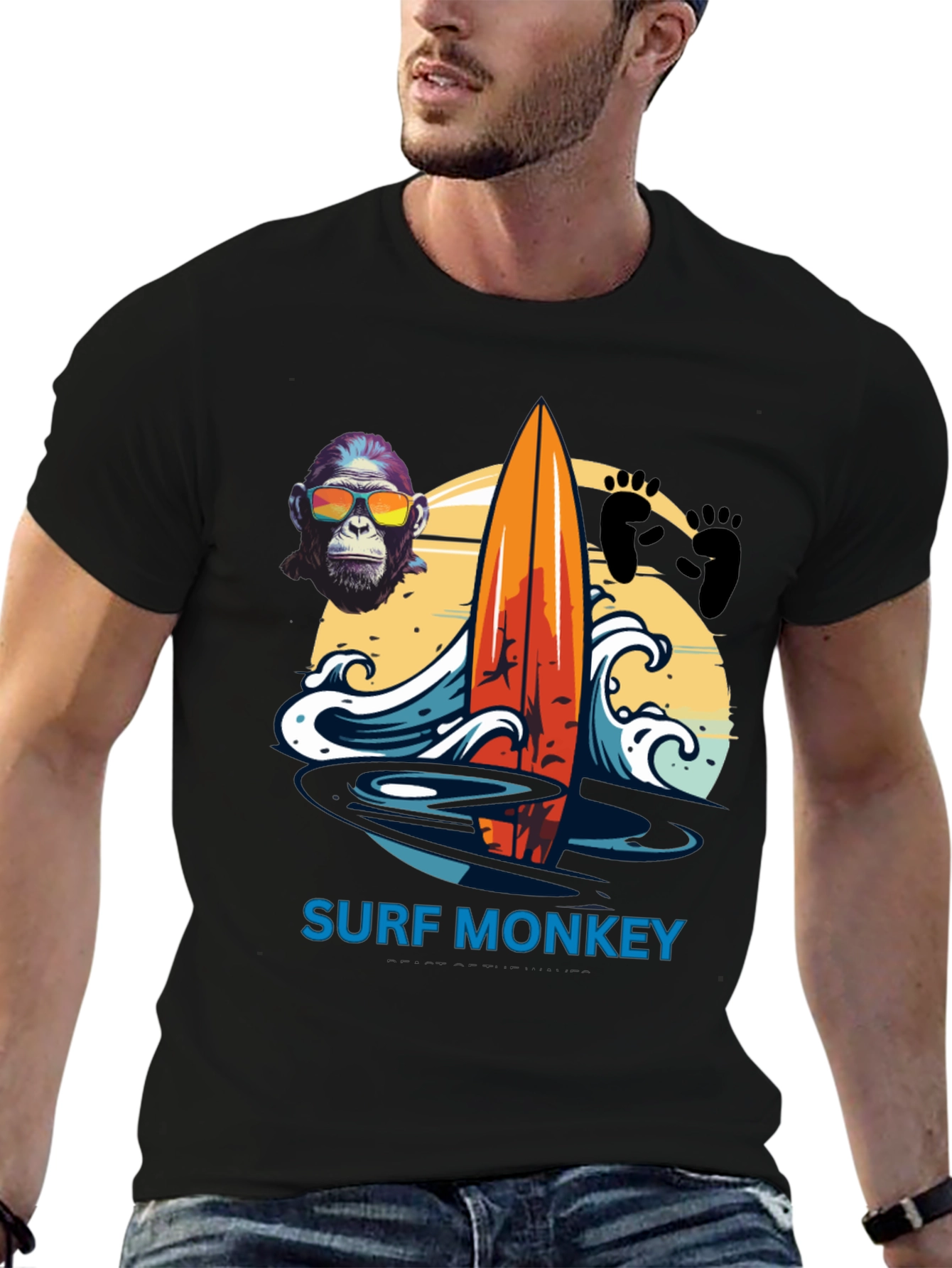 Surf Monkey Graphic Tee - Summer Vibes