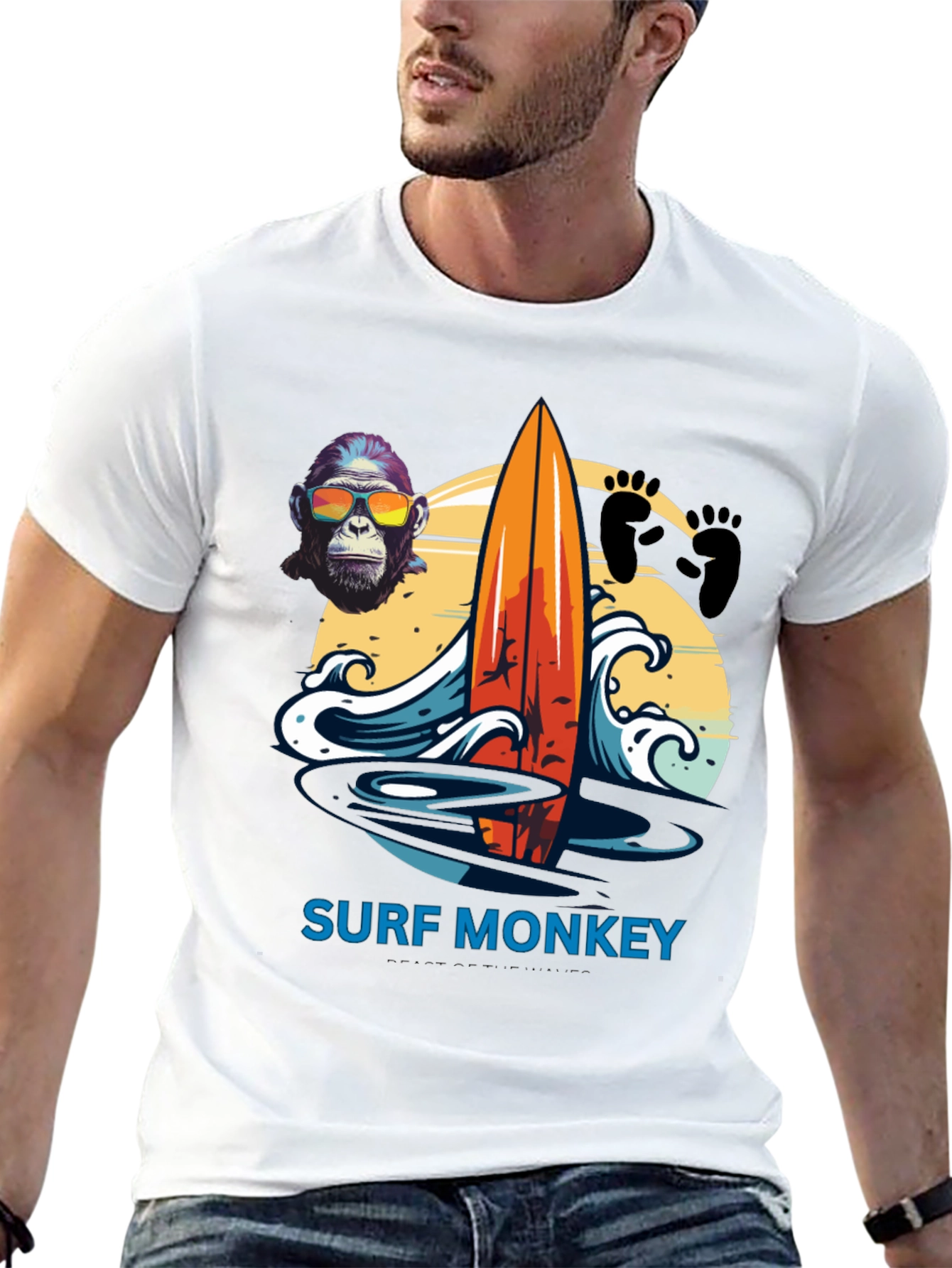 Surf Monkey Graphic Tee - Summer Vibes