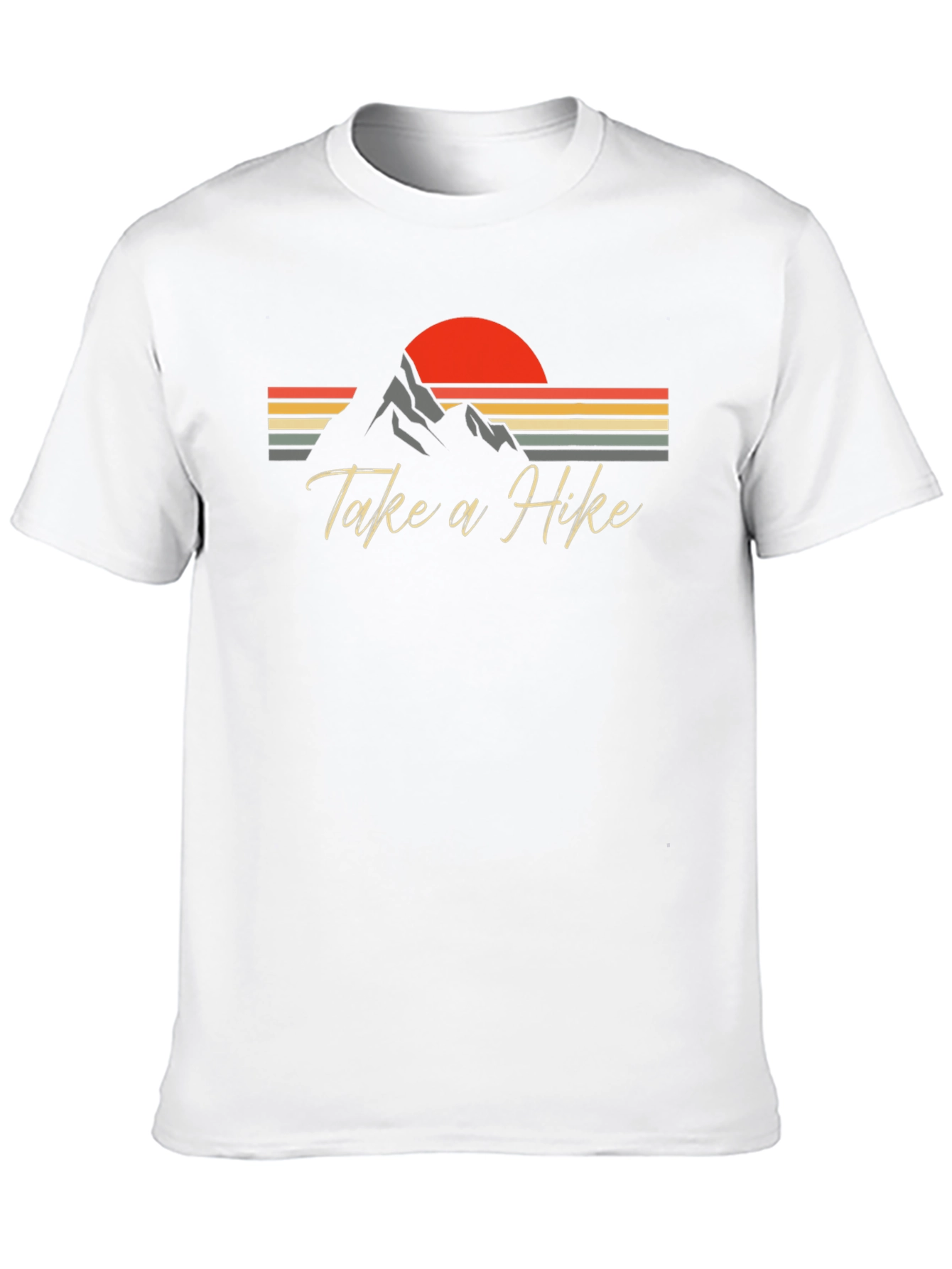 Take a Hike T-Shirt - Retro Mountain Sunset Design