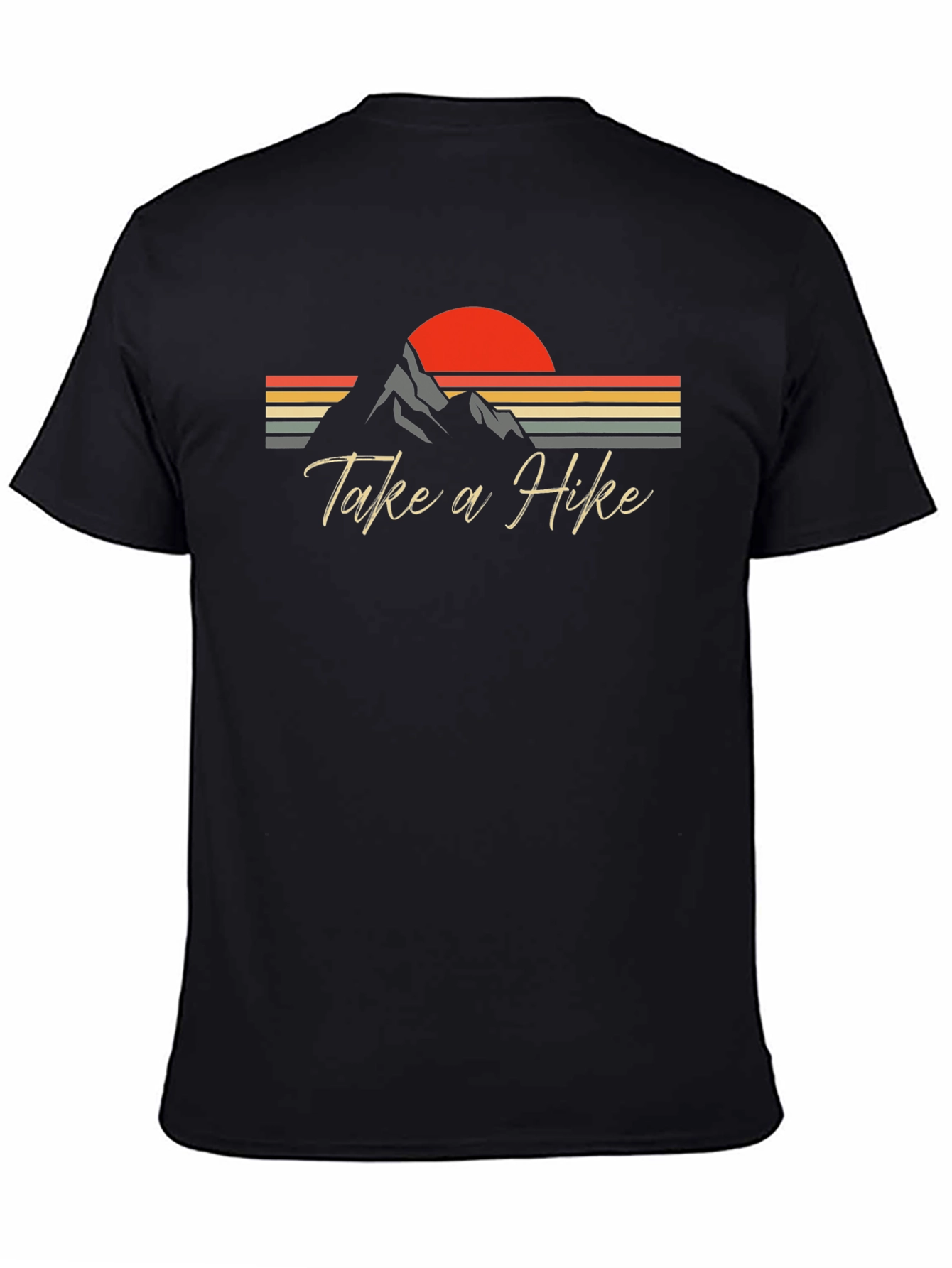 Take a Hike T-Shirt - Retro Mountain Sunset Design