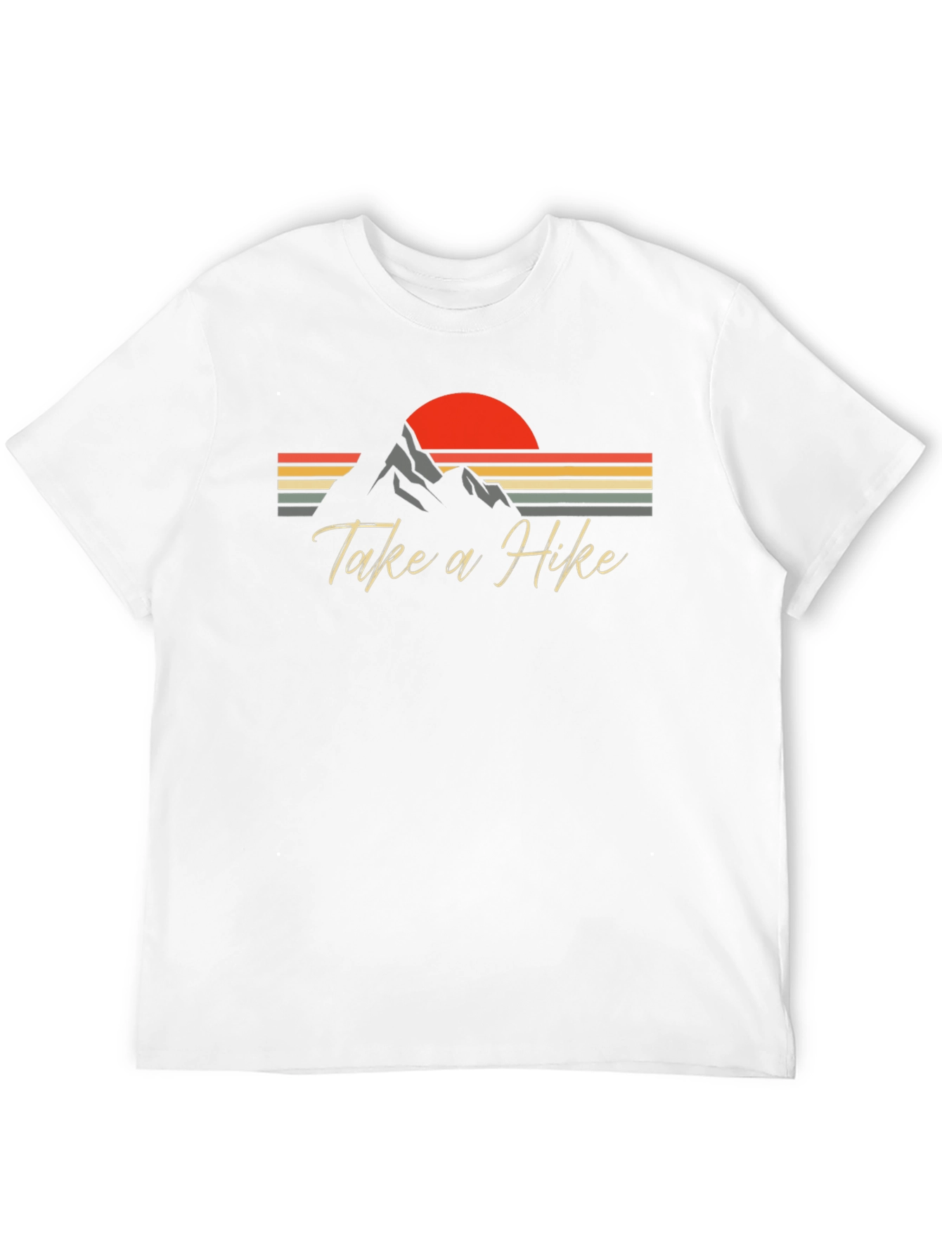 Take a Hike T-Shirt - Retro Mountain Sunset Design