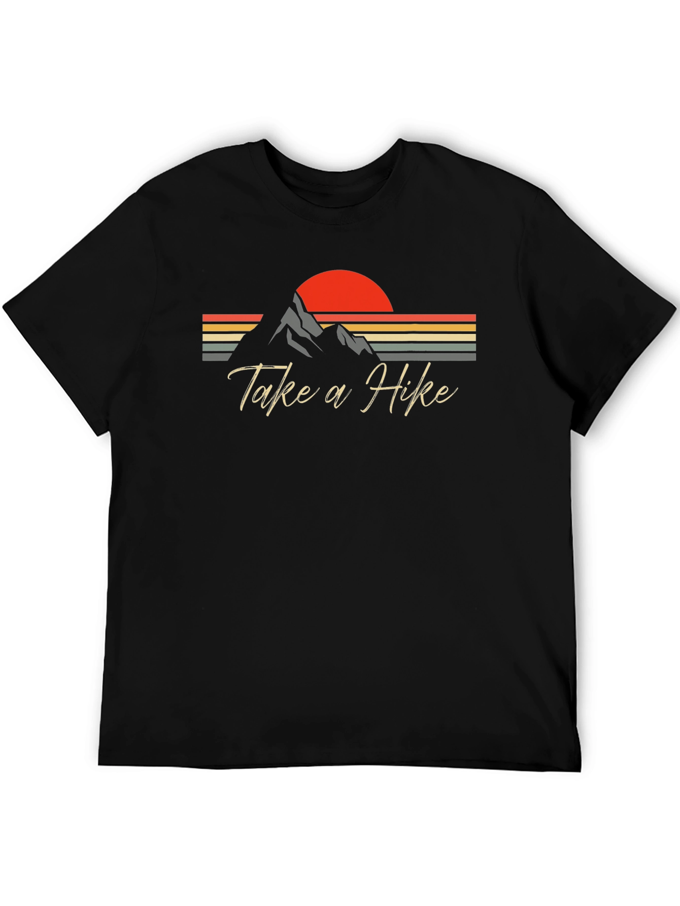 Take a Hike T-Shirt - Retro Mountain Sunset Design