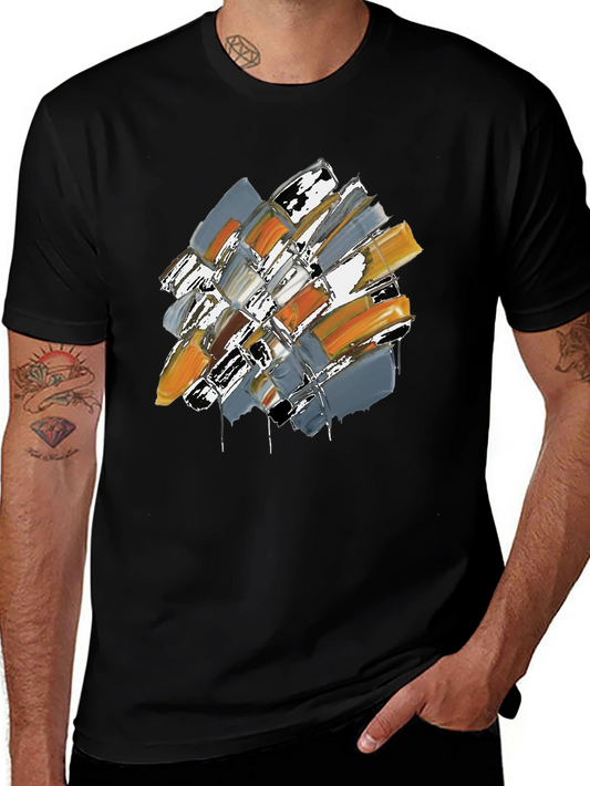 Abstract Brushstroke Graphic Tee