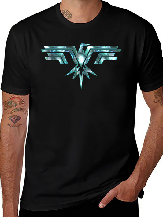 Abstract Eagle Graphic Black T-Shirt