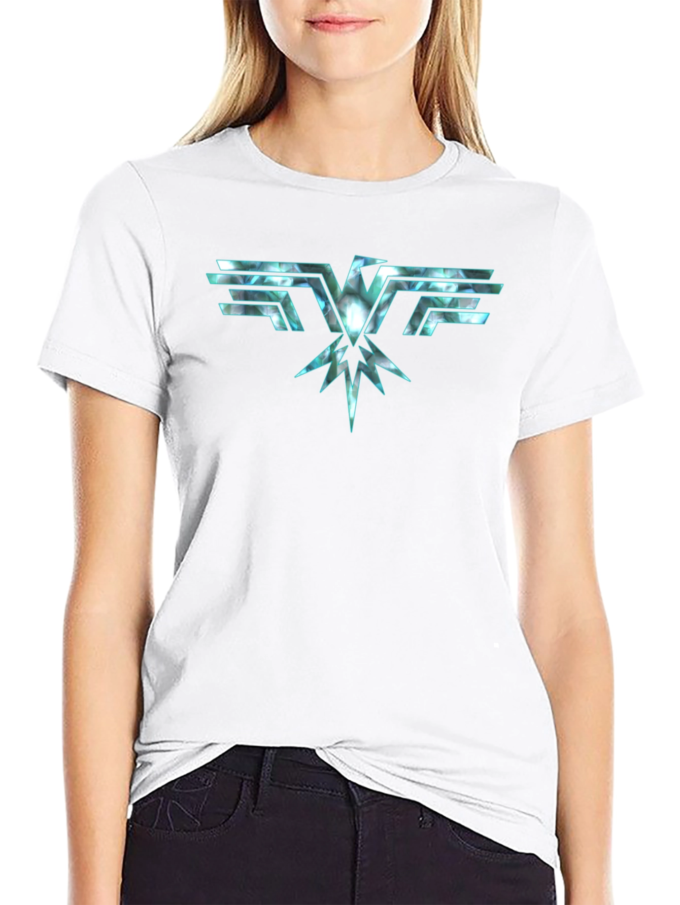 Abstract Eagle Graphic Black T-Shirt