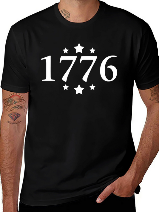 1776 Stars Graphic T-Shirt - Patriotic Pride