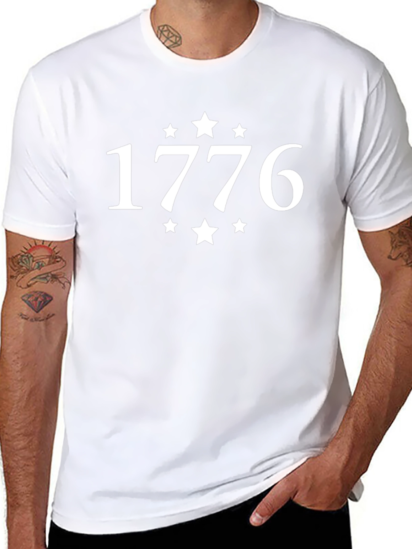 1776 Stars Graphic T-Shirt - Patriotic Pride