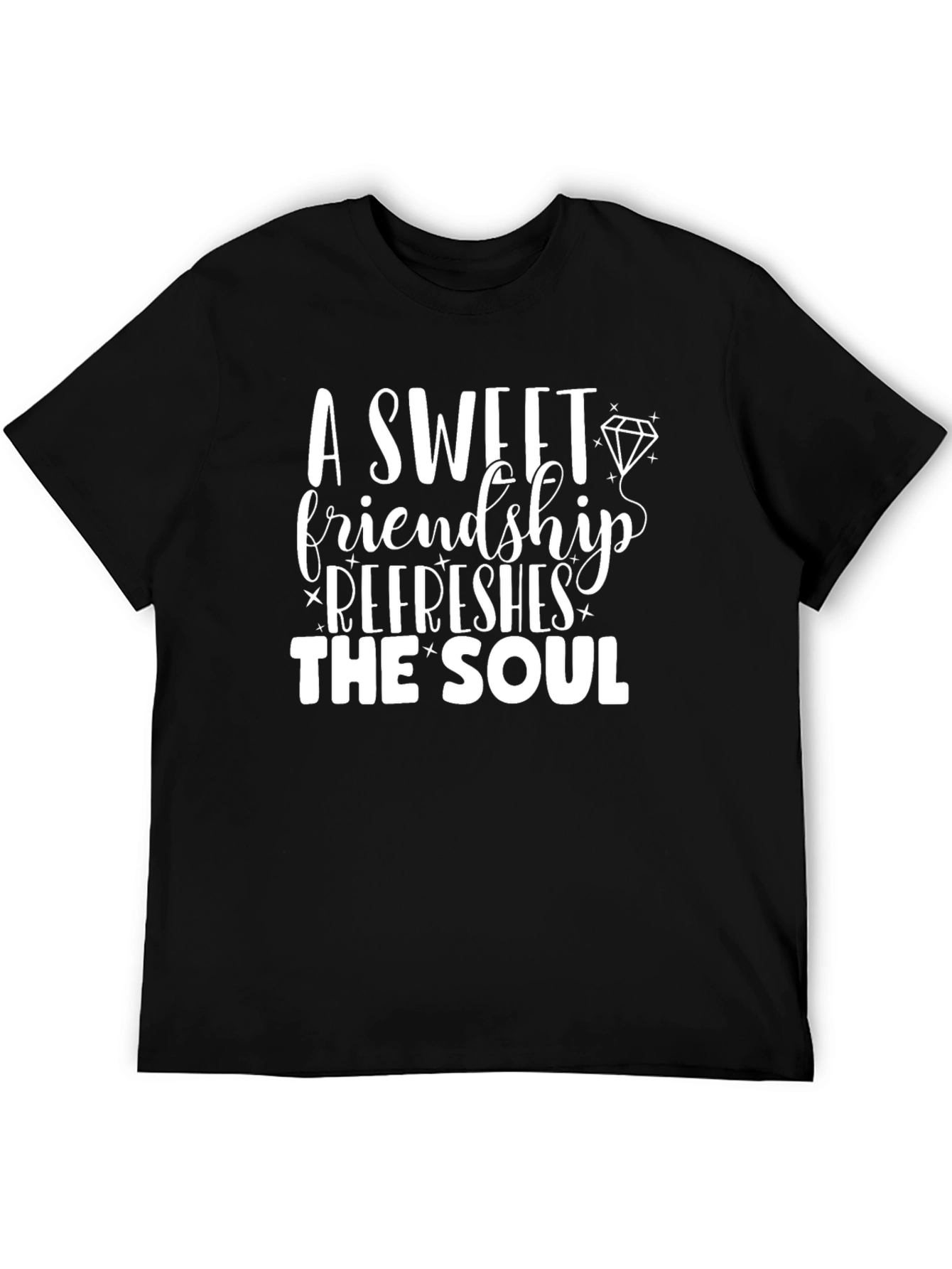 Sweet Friendship Graphic Tee - Black Unisex Shirt