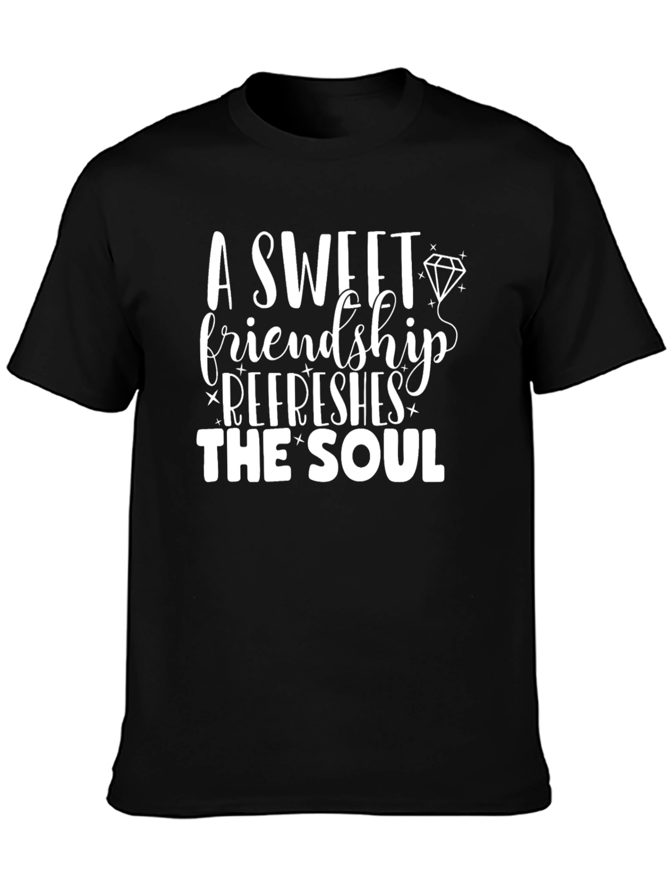 Sweet Friendship Graphic Tee - Black Unisex Shirt